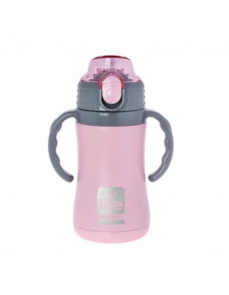 Μεταλλικός EcoLife Θερμός Ροζ 300ml