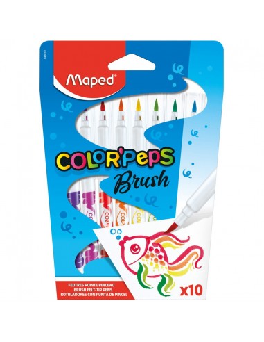 Maped Colorpeps Brush Μarkers 10pcs
