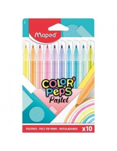 Μarkers Color'Peps Pastel 10pcs Maped