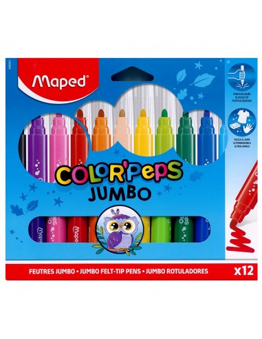 Μarkers Color Pep's Jumbo 12pcs Maped