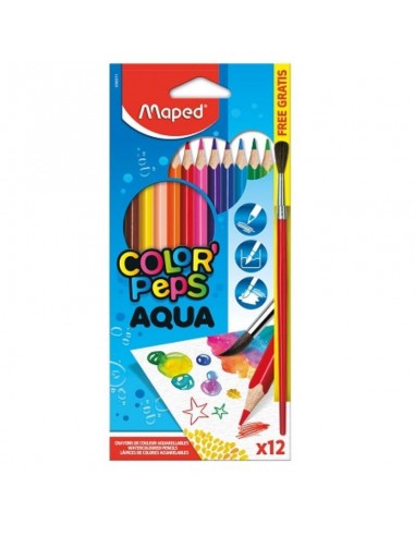 Ξυλομπογιές Maped Color Peps Aqua 12τμχ