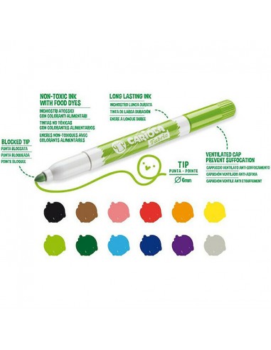 Carioca Fabric Set Markers Permanent...