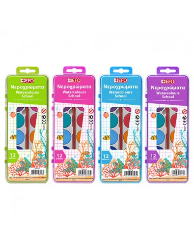 +Efo School 12 watercolours