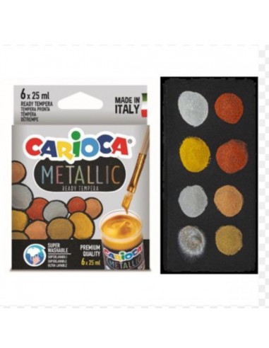 Carioca metallic ready  tempera 25ml...