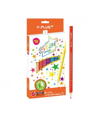 Y-PLUS Σετ 12 ξυλομπογιές Stars με...