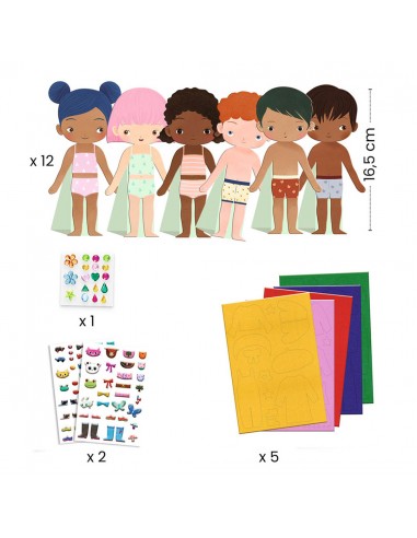 Djeco Ντύνω με τσόχινα αυτοκόλλητα...