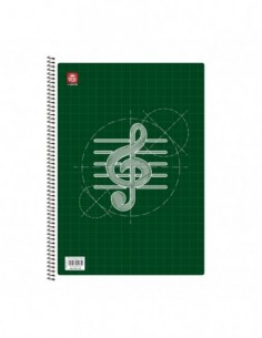 Typotrust Τετράδιο Σπιράλ Μουσικής Πεντάγραμμο 40φ