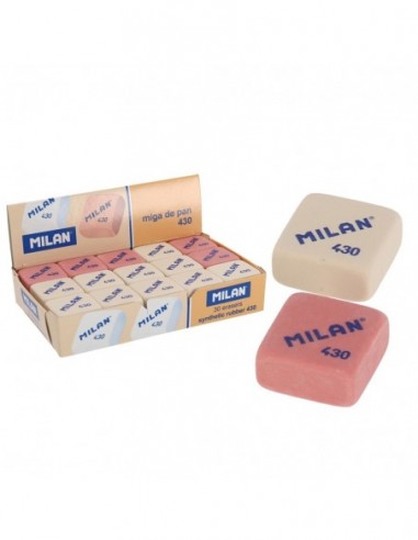 Milan Γόμα 430 Τετράγωνη - 2 Χρώματα