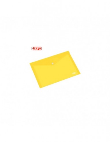 Efo Φάκελος με Κουμπί Α4 - Διάφανο Κίτρινο