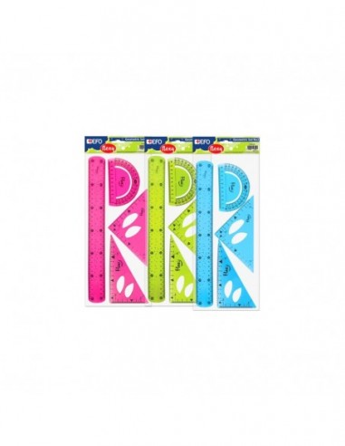 Efo Χάρακες Σετ Νο2 4τμχ Flexy - 3 Χρώματα